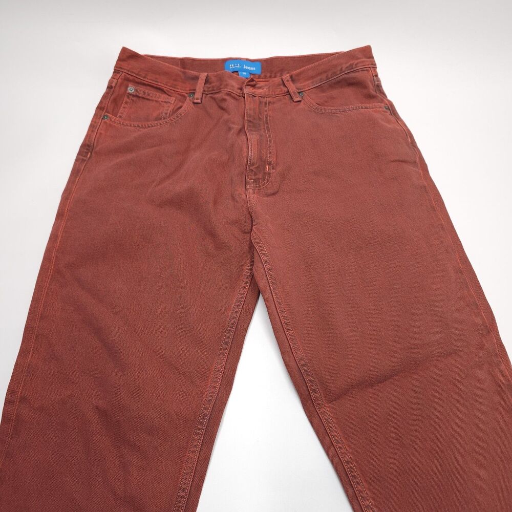 M.i.h. Jeans 30x27 Mimi Jean High Rise Slim Red Copper Raw Hem Womens
